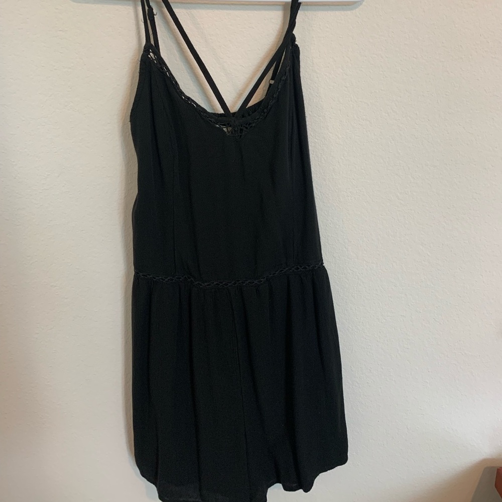 Hollister Black Strappy Romper